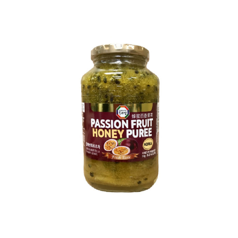 Honey Passion Fruit Puree In Bottle 12/1kg 꿀 패션 후르츠차