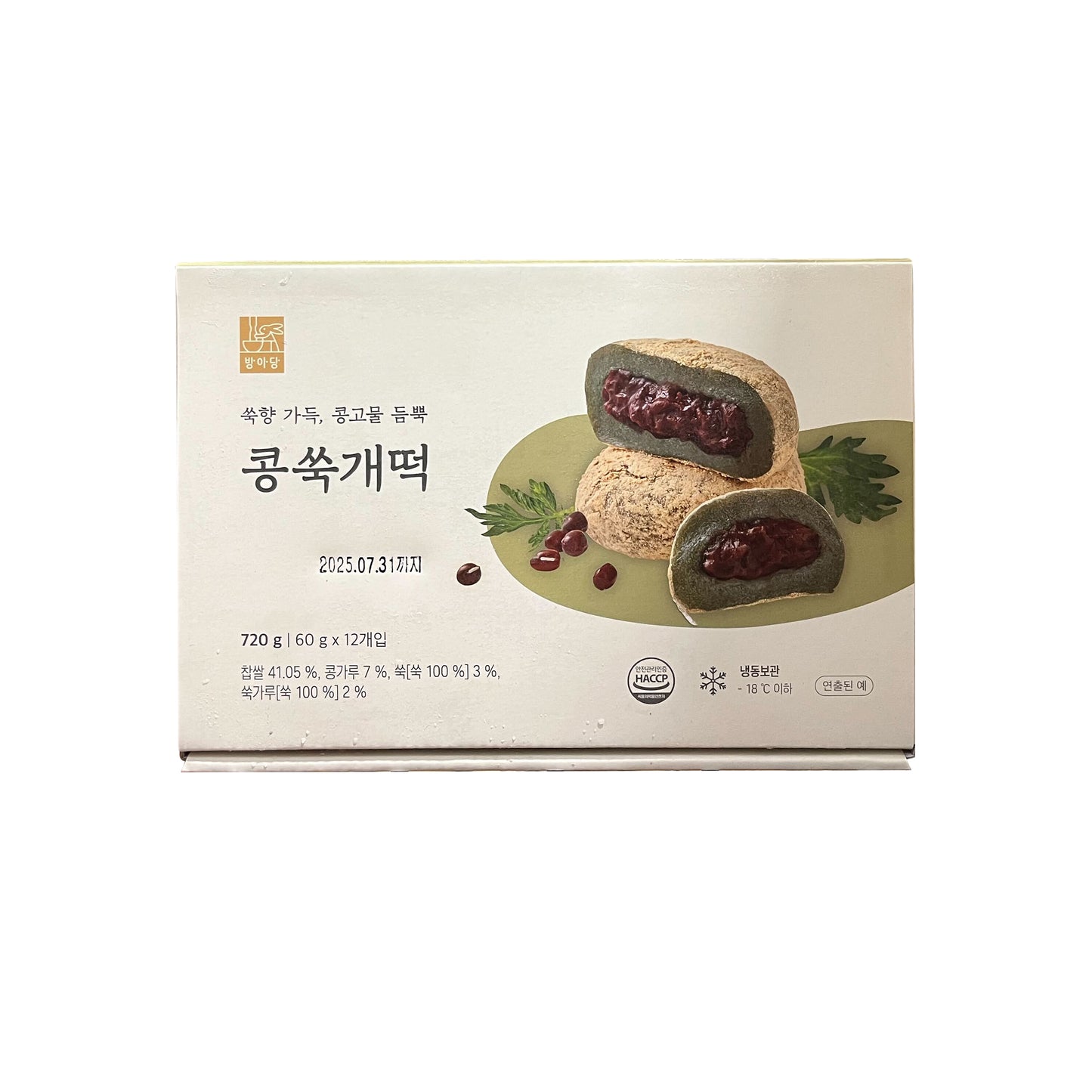 07347 콩쑥개떡(방아당), 15/720g FZN MUGWORT RICE CAKE