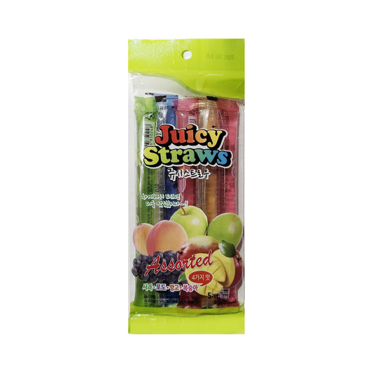 10081 쥬시 스트로우 젤리(사과+포도+망고+복숭아) 60/95g JUICY STRAW JELLY(APPLE+GRAPE+MANGO+PEACH)