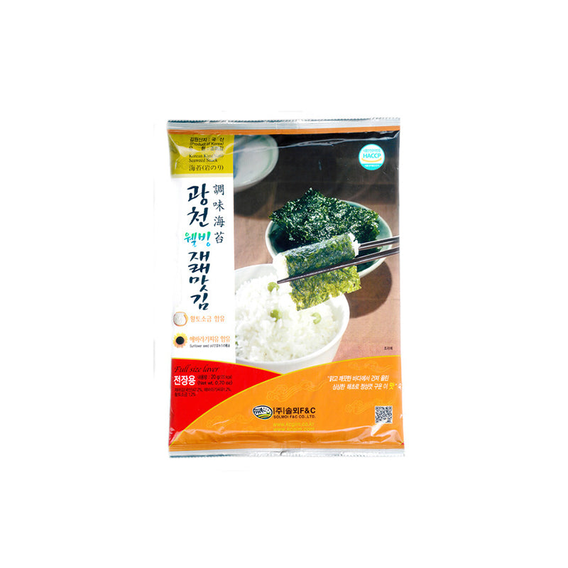 Gwangchun Wellbeing Dried Laver(Whole) 12/5/35g 웰빙 전장용 김 (광천솔뫼)