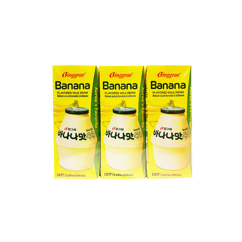 Binggrae Milk(Banana) 4/6/200ml 빙그레 우유 (바나나)