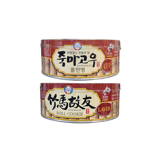Jucmagowoo roll Senbei(Laver) 12/345g 죽마고우 김맛 롤전병(오리지널)