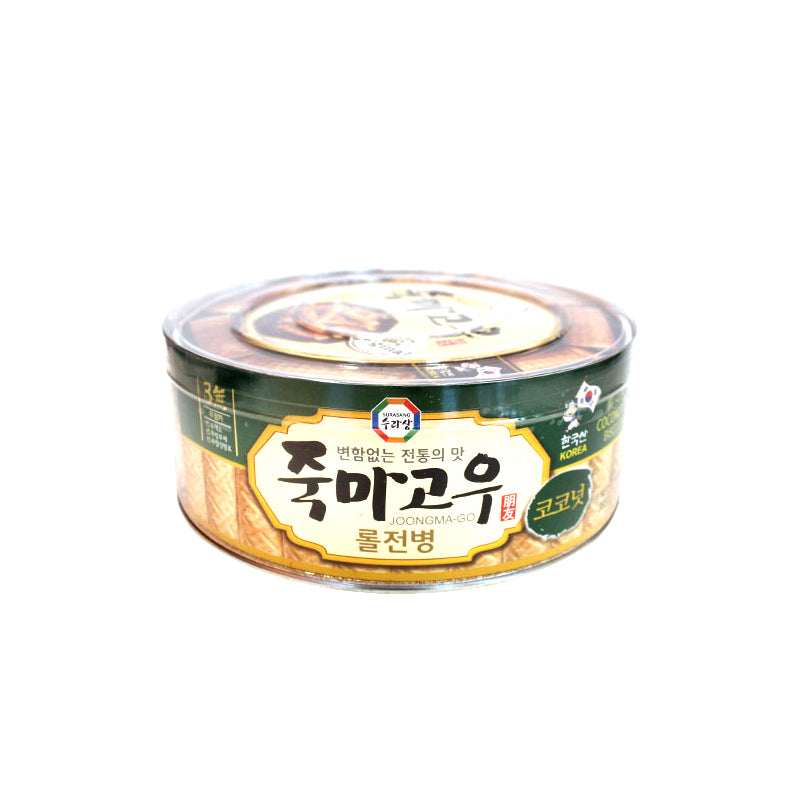Jucmagowoo roll Senbei(Coconut) 12/345g 죽마고우 롤전병(코코넛)