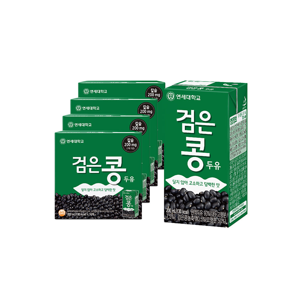 Black Soybean Milk 4/16/200ml 연세 검은콩 두유 PANASIAFOOD WHOLESALE