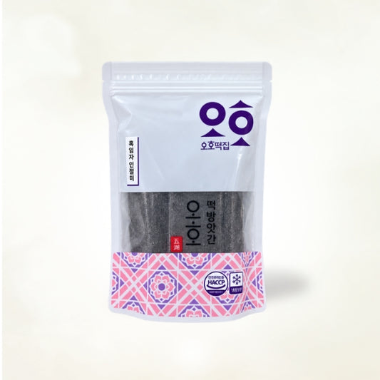 23184 : 오호 흑임자 인절미(9ea) : 8/450g : FZN BLACK SESAME RICE CAKE WITH BEAN FLOUR