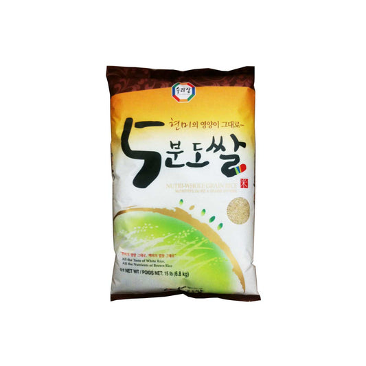 Partially Milled Rice  15Lbs 오분도미