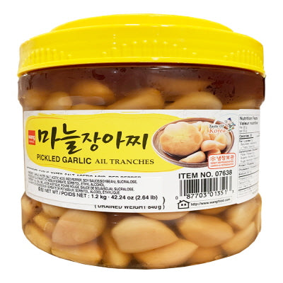 07638 마늘장아찌 12/1.2kg (C)PICKLED GARLIC IN PET BOTTLE