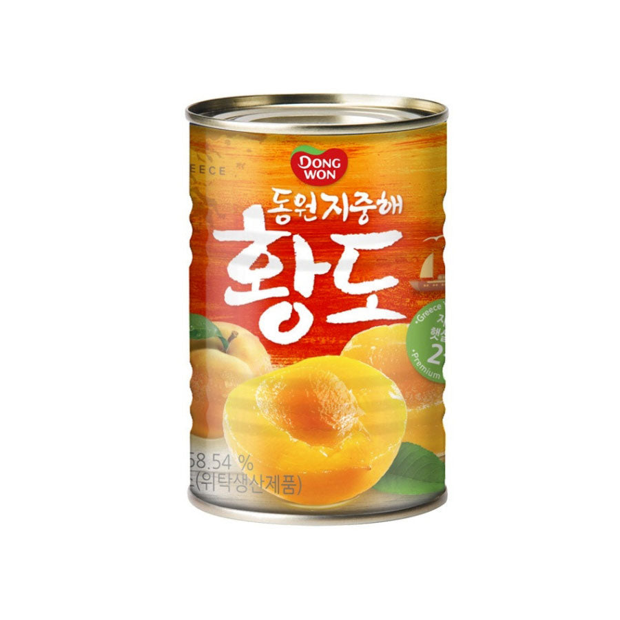 Canned Yellow Peach 12/410g 동원 지중해 복숭아